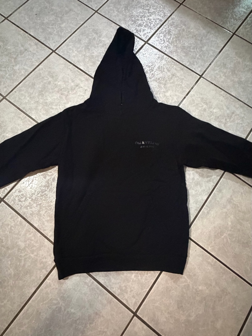 TALENTLESS Black Hoodie with Subtle Logo